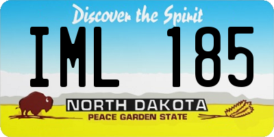 ND license plate IML185