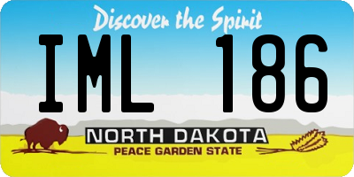 ND license plate IML186