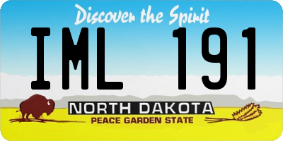 ND license plate IML191
