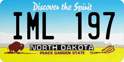 ND license plate IML197