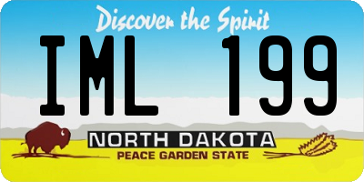 ND license plate IML199