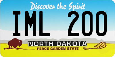 ND license plate IML200