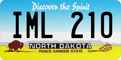 ND license plate IML210