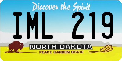 ND license plate IML219