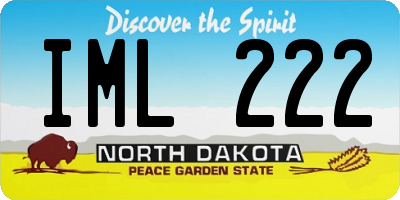 ND license plate IML222