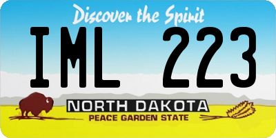 ND license plate IML223
