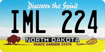 ND license plate IML224