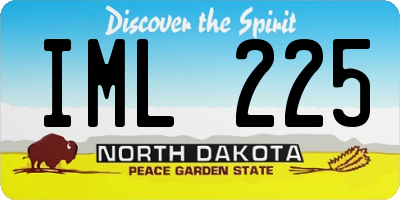 ND license plate IML225