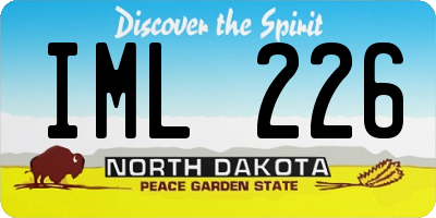 ND license plate IML226