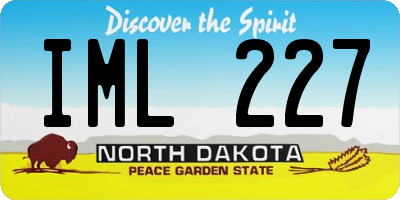 ND license plate IML227