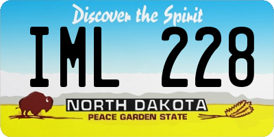 ND license plate IML228