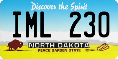 ND license plate IML230