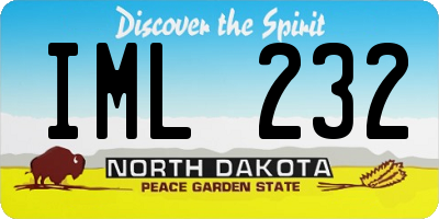 ND license plate IML232