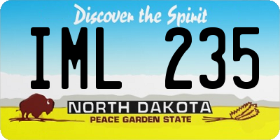 ND license plate IML235