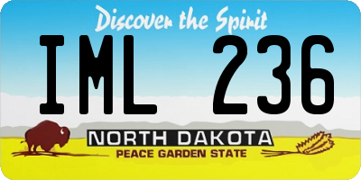ND license plate IML236