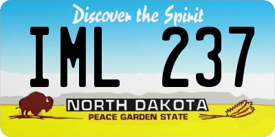 ND license plate IML237