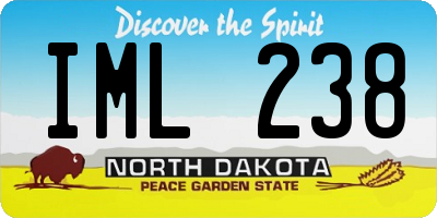 ND license plate IML238