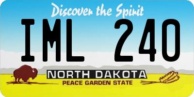 ND license plate IML240