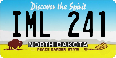 ND license plate IML241
