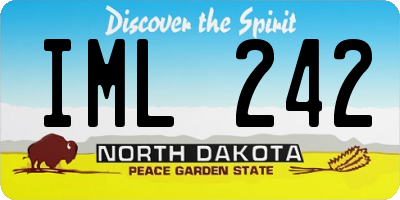 ND license plate IML242