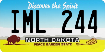 ND license plate IML244