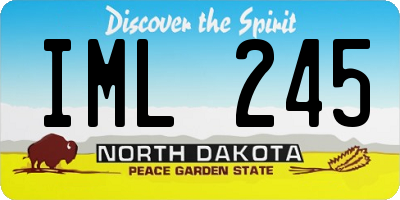 ND license plate IML245