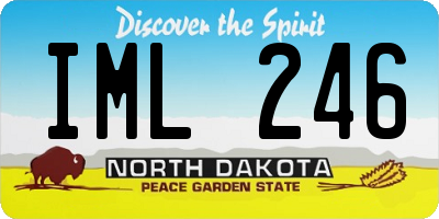 ND license plate IML246
