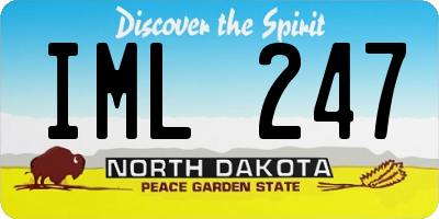 ND license plate IML247