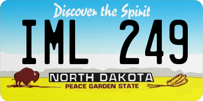 ND license plate IML249