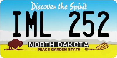 ND license plate IML252