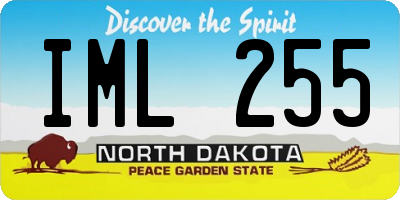 ND license plate IML255