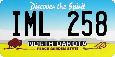 ND license plate IML258