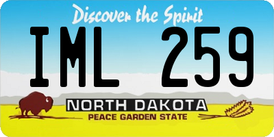 ND license plate IML259