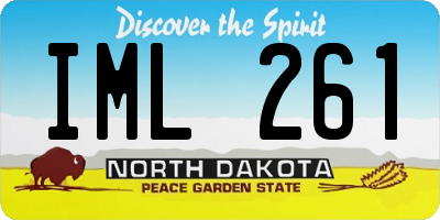ND license plate IML261