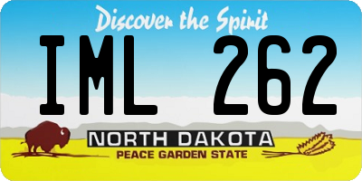 ND license plate IML262