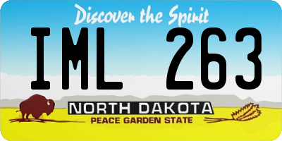 ND license plate IML263
