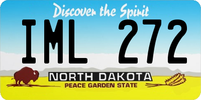ND license plate IML272