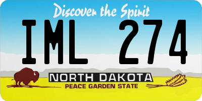 ND license plate IML274