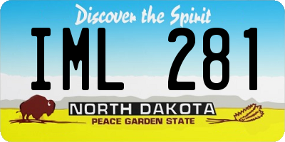 ND license plate IML281