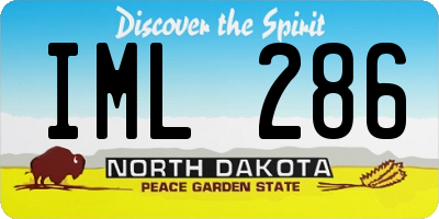 ND license plate IML286