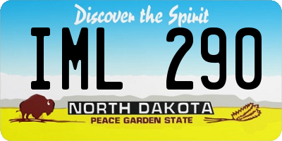 ND license plate IML290