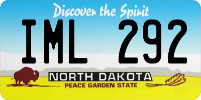 ND license plate IML292