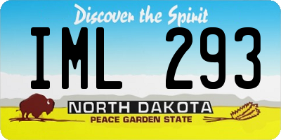 ND license plate IML293