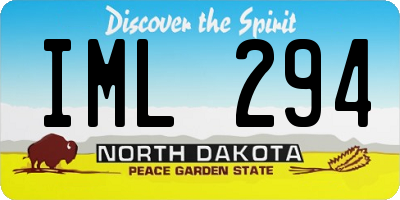 ND license plate IML294