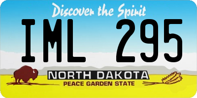 ND license plate IML295