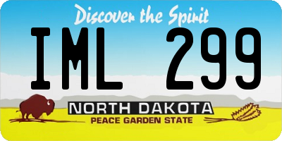 ND license plate IML299