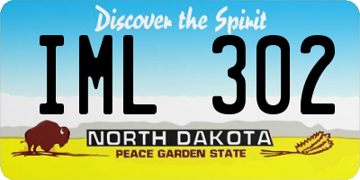 ND license plate IML302