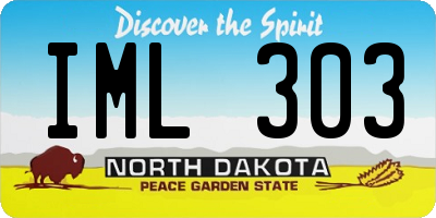 ND license plate IML303