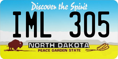 ND license plate IML305