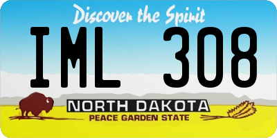 ND license plate IML308